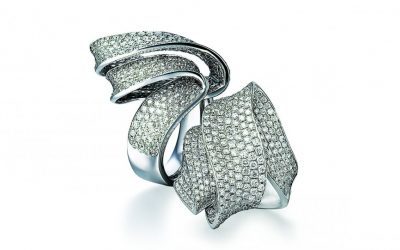 Arthur Kaplan – Moonlight Pavé Swirl Ribbon Ring