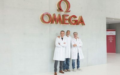 George Clooney Visits OMEGA Factory In Bienne, Switzerland