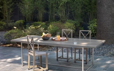 Flexform presents Levante table and Moka chairs